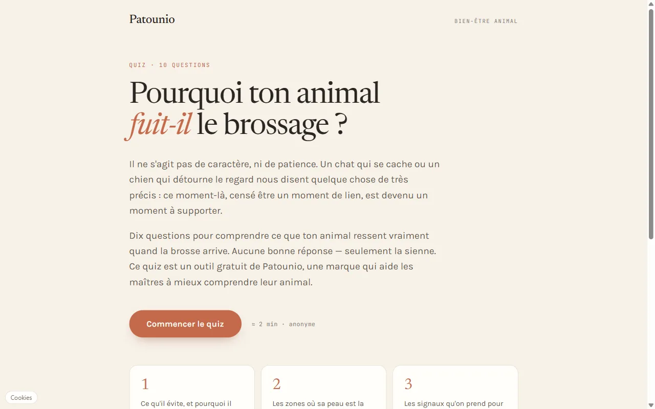 Quiz interactif Patounio